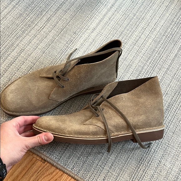 Tan Suede Lace-Up Ankle Boots